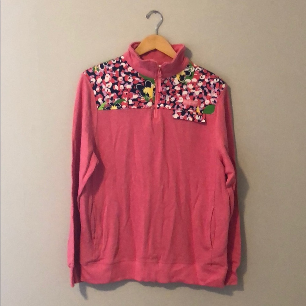 Pink and blue pattern Simply Southern Jacket